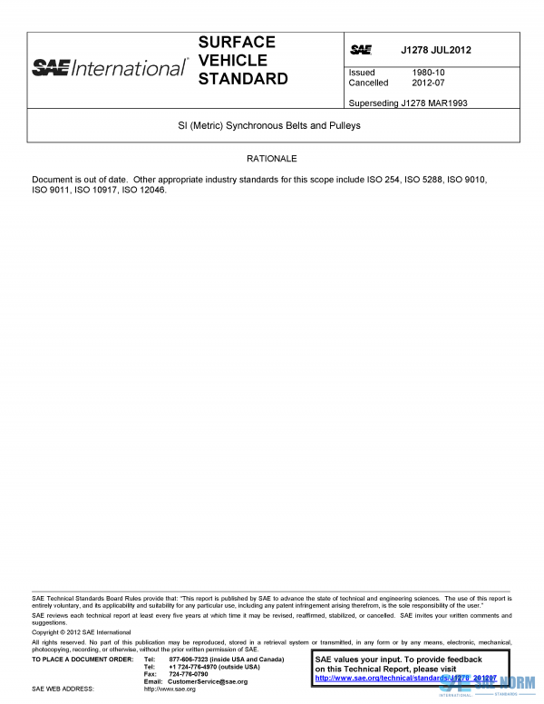 SAE J 1278 Series PDF