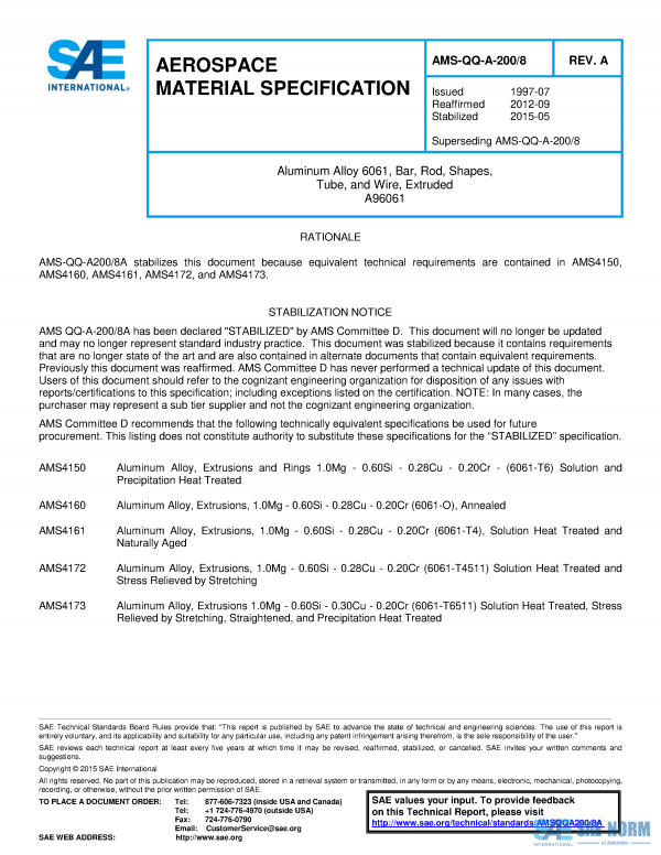 SAE AMSQQA 200/8 Series PDF