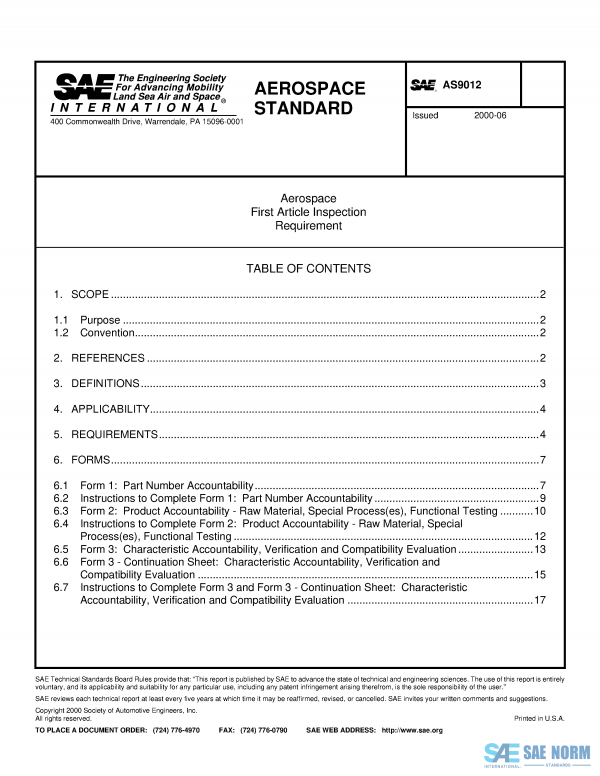 SAE AS 9012 Series PDF