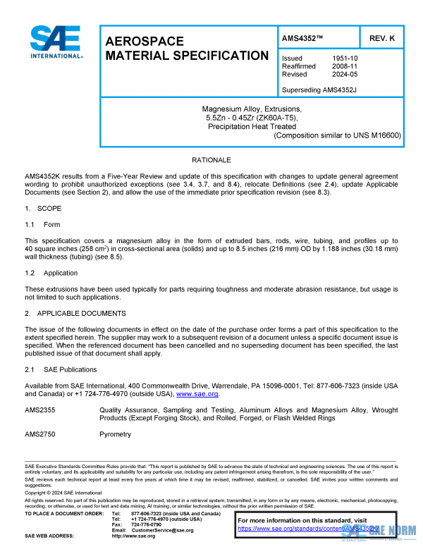 SAE AMS 4352 Series PDF
