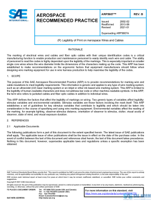 SAE ARP 5607 Series PDF