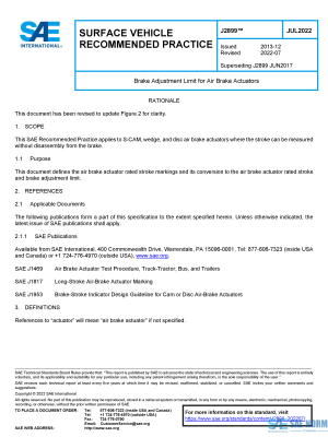 SAE J 2899 Series PDF