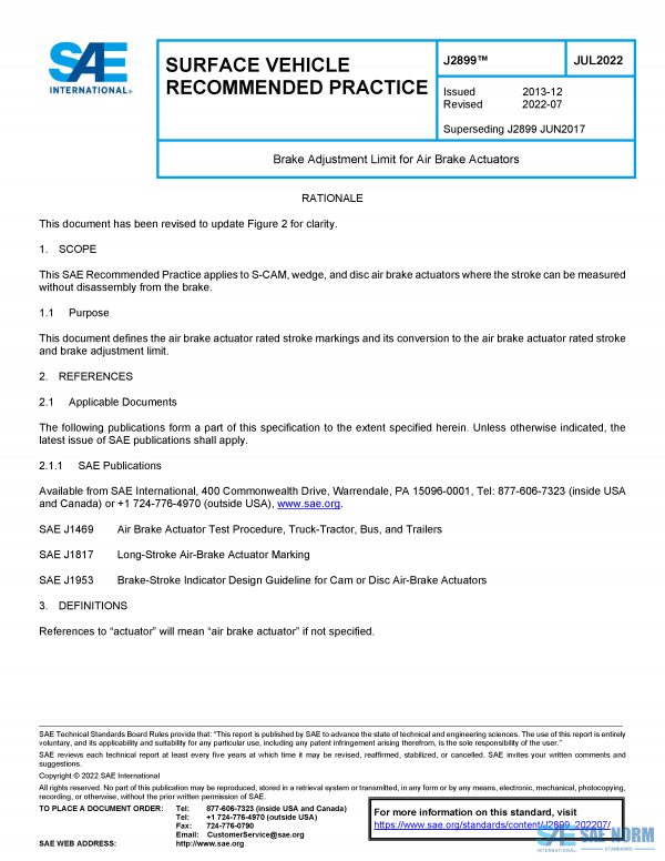 SAE J 2899 Series PDF