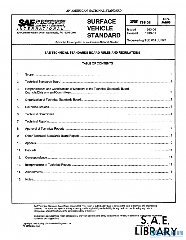 SAE TSB 001 Series PDF