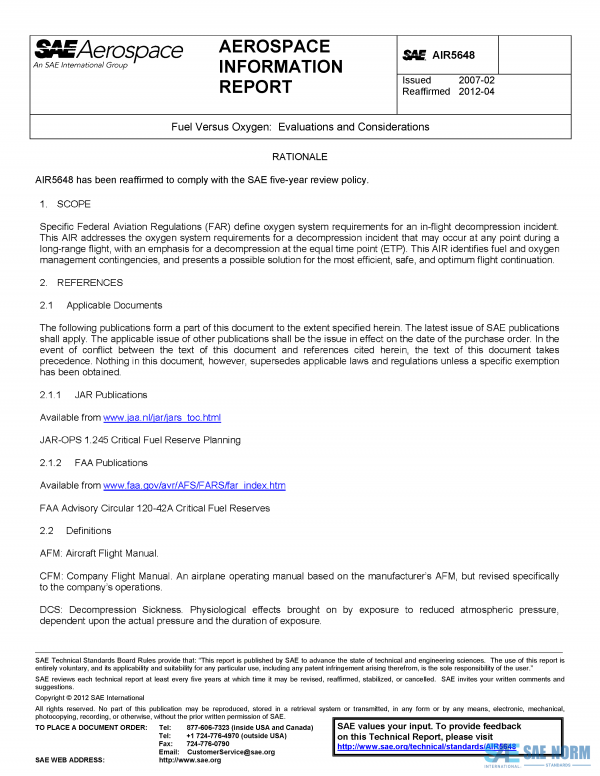 SAE AIR 5648 Series PDF