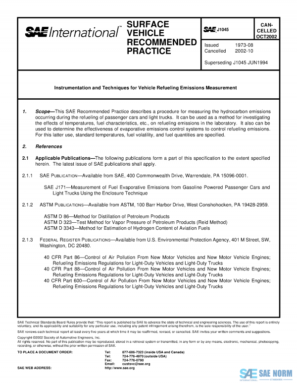 SAE J 1045 Series PDF