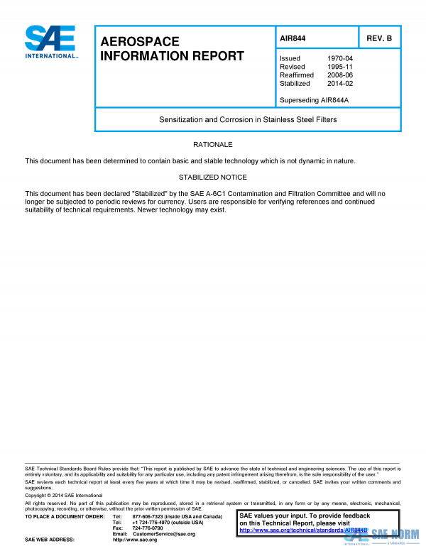 SAE AIR 844 Series PDF