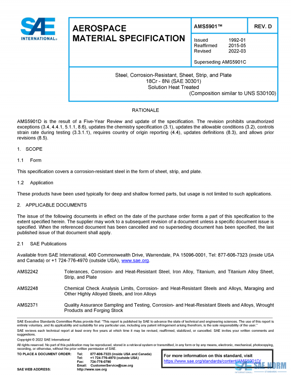 SAE AMS 5901 Series PDF