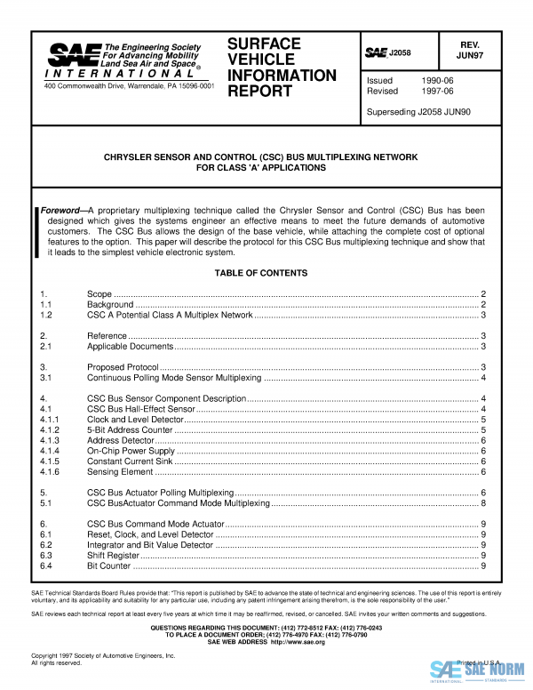 SAE J 2058 Series PDF
