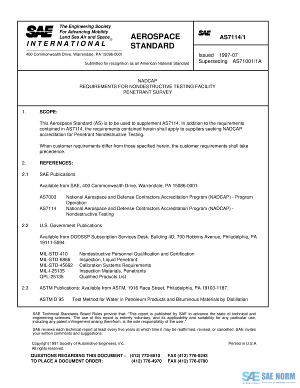 SAE AS 7114/1 Series PDF