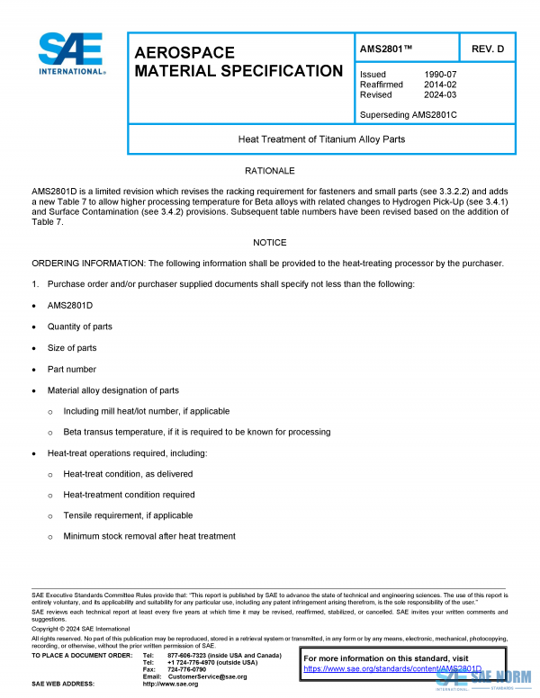 SAE AMS 2801 Series PDF
