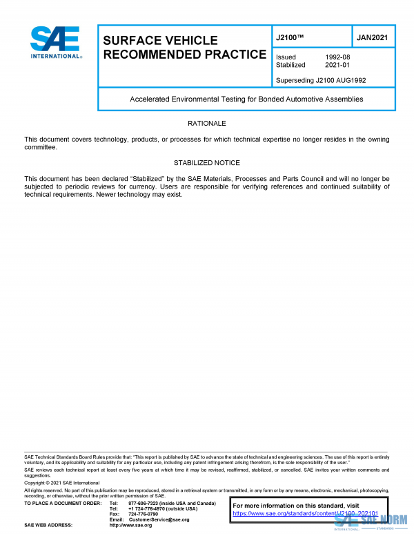 SAE J 2100 Series PDF