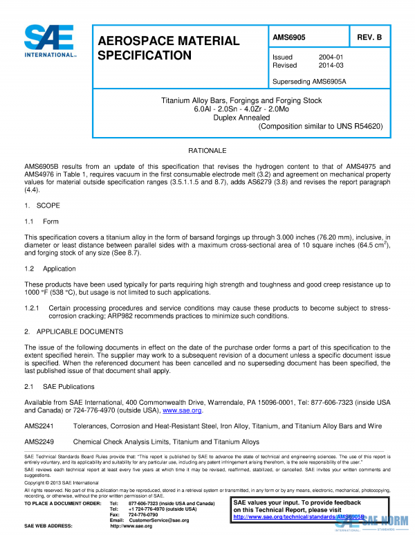 SAE AMS 6905 Series PDF