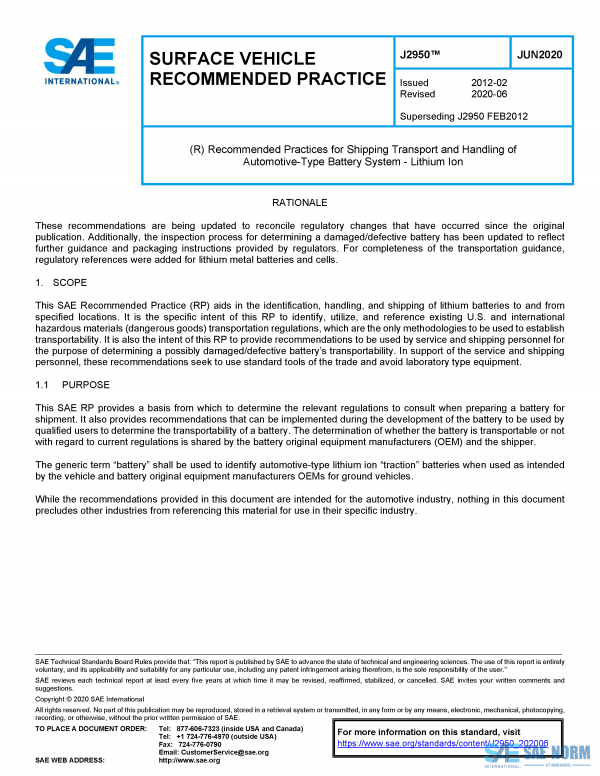 SAE J 2950 Series PDF