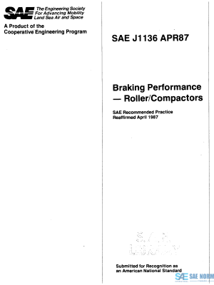 SAE J 1136 Series PDF