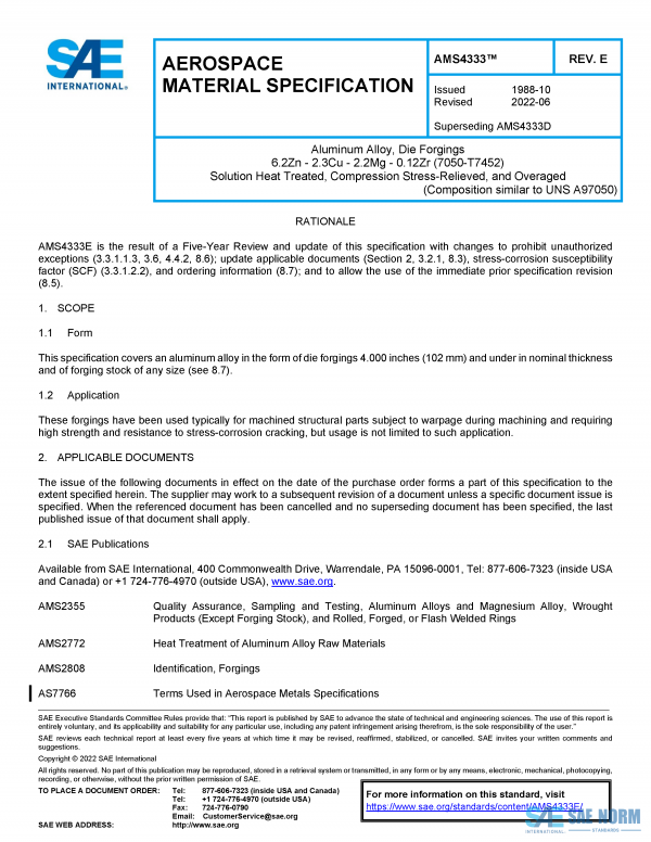 SAE AMS 4333 Series PDF