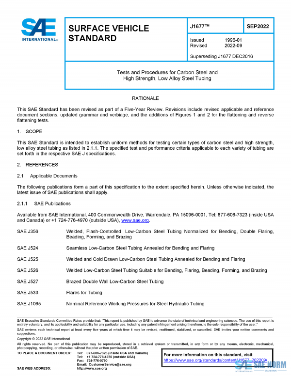 SAE J 1677 Series PDF