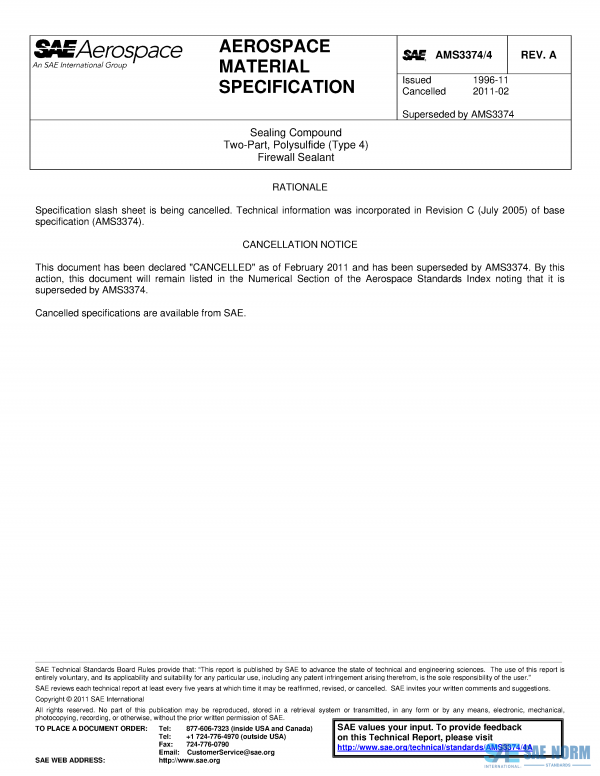 SAE AMS 3374/4 Series PDF