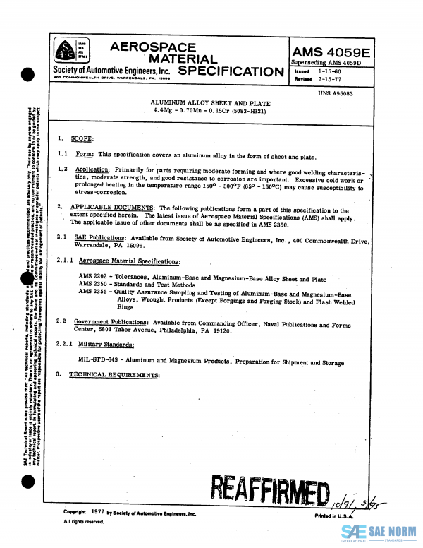 SAE AMS 4059 Series PDF