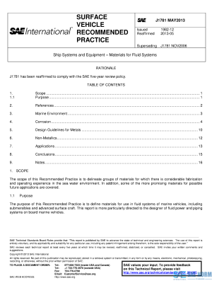 SAE J 1781 Series PDF