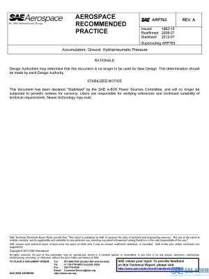 SAE ARP 763 Series PDF