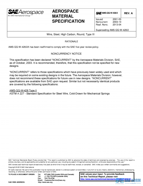 SAE AMSQQW 428/2 Series PDF