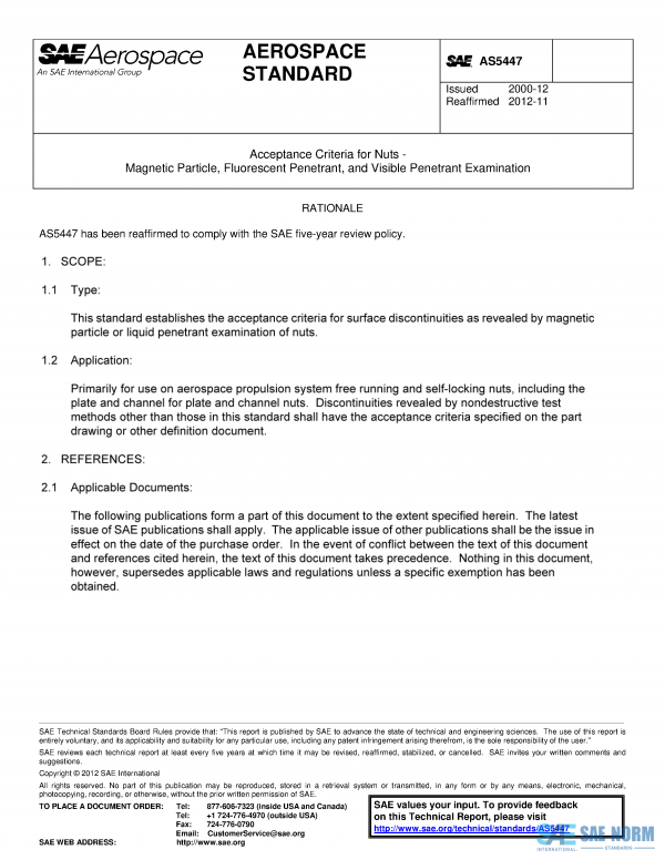 SAE AS 5447 Series PDF