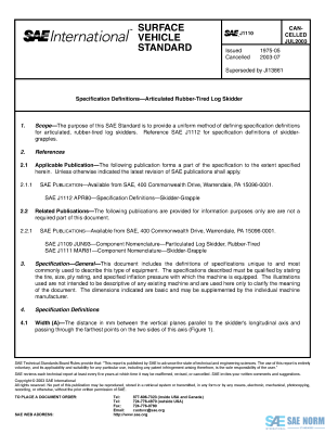 SAE J 1110 Series PDF