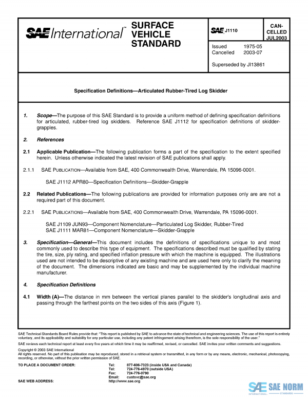 SAE J 1110 Series PDF