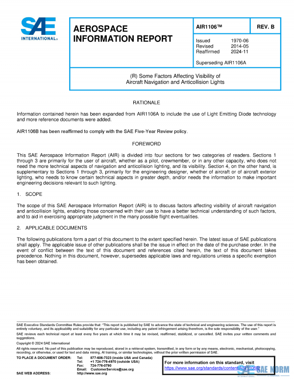 SAE AIR 1106 Series PDF