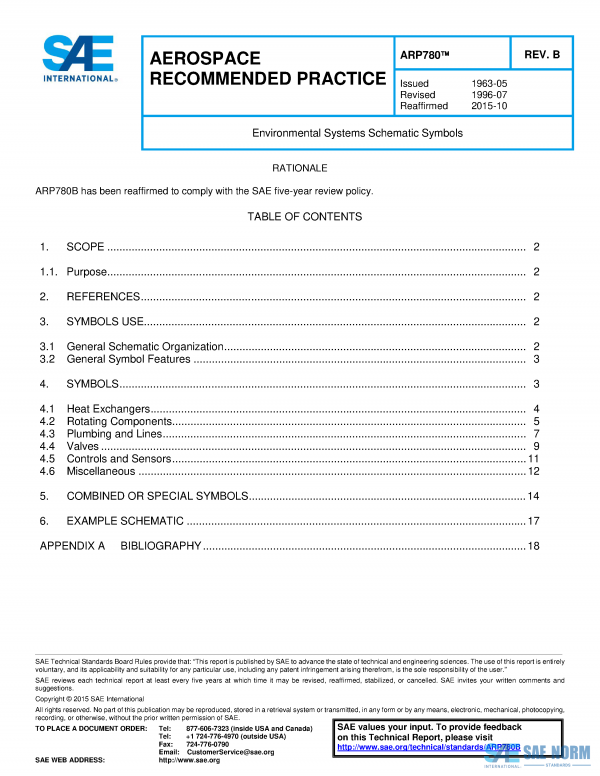 SAE ARP 780 Series PDF