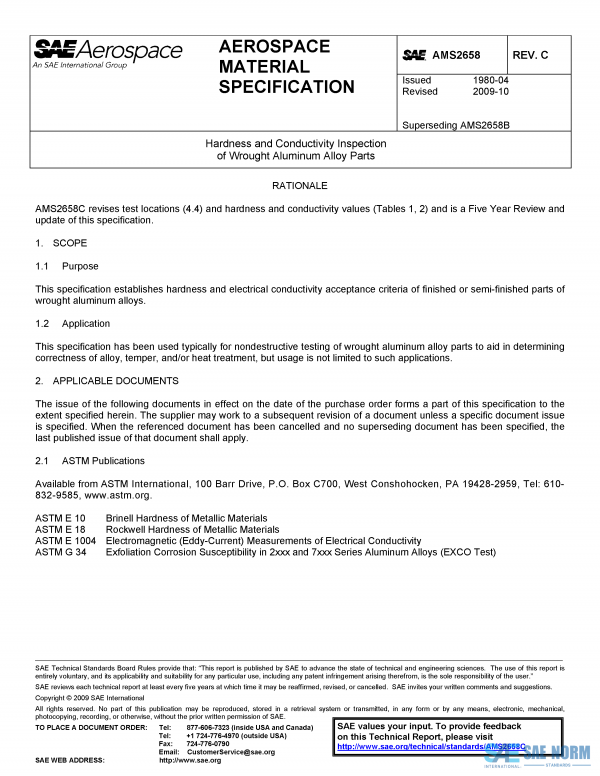 SAE AMS 2658 Series PDF
