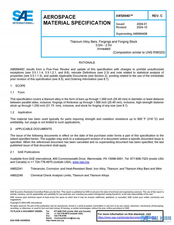 SAE AMS 6940 Series PDF