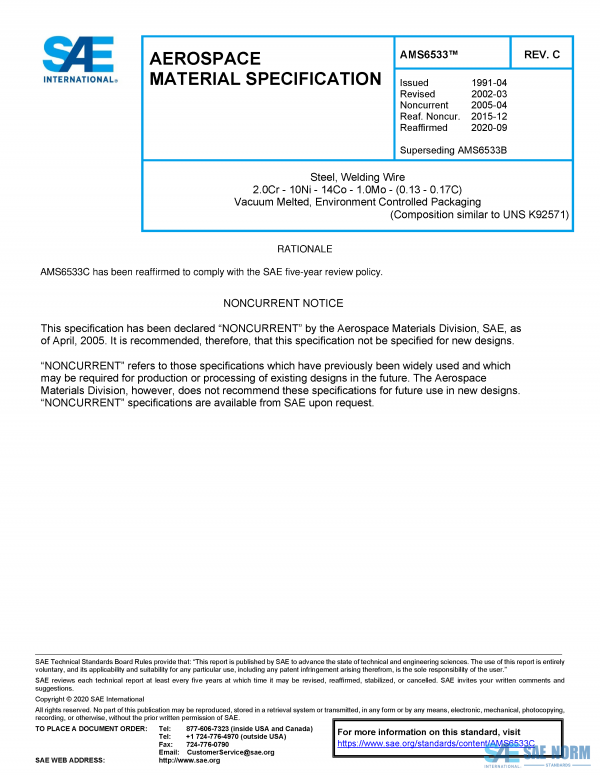 SAE AMS 6533 Series PDF