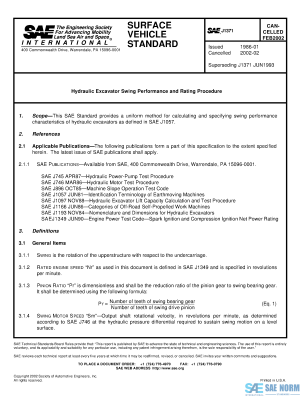 SAE J 1371 Series PDF