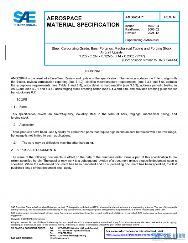 SAE AMS 6264 Series PDF