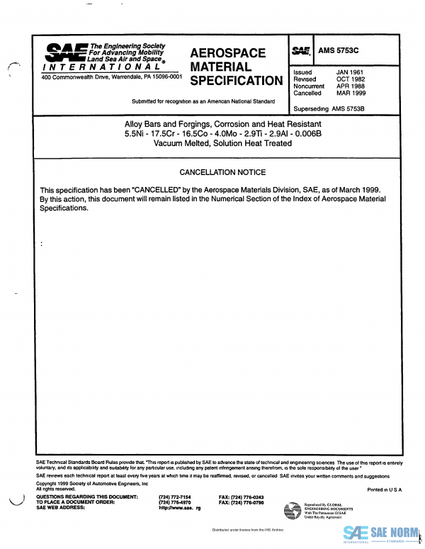 SAE AMS 5753 Series PDF