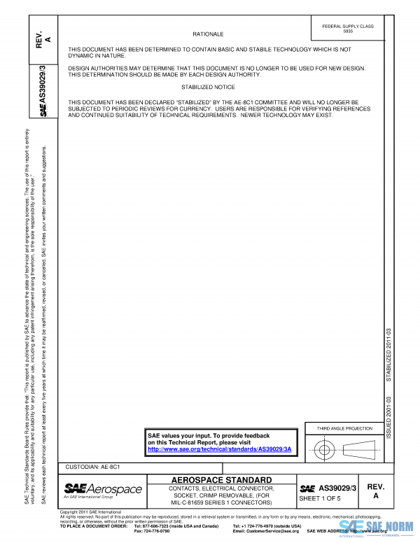 SAE AS 39029/3 Series PDF