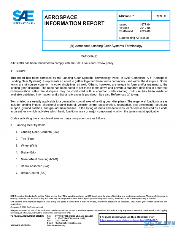SAE AIR 1489 Series PDF
