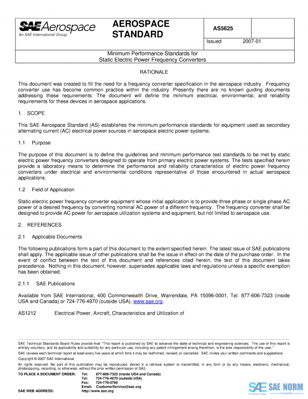 SAE AS 5625 Series PDF