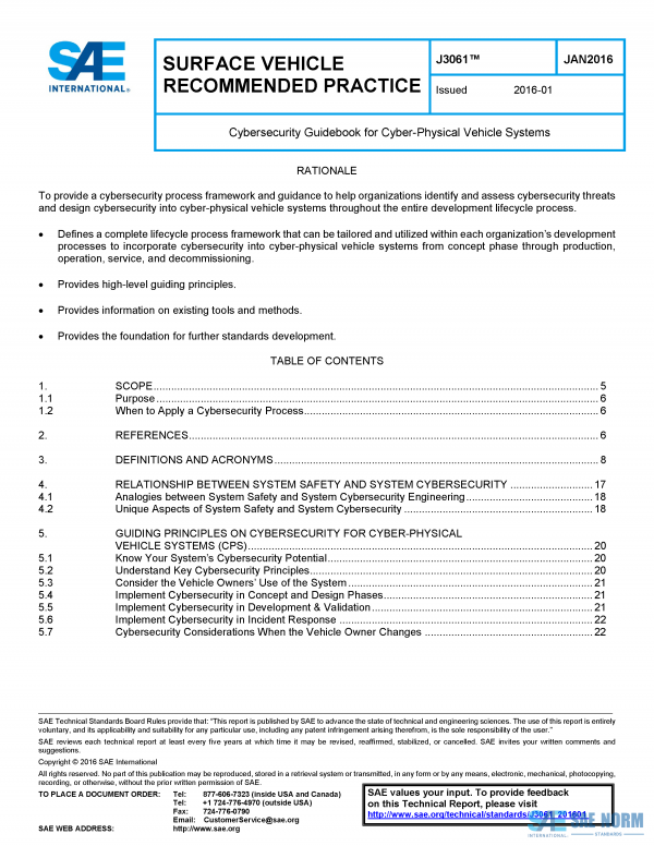 SAE J 3061 Series PDF
