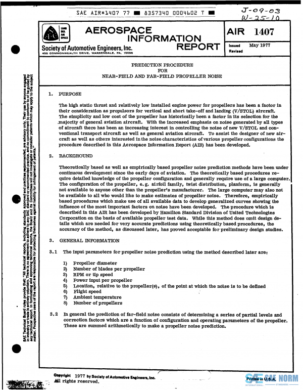 SAE AIR 1407 Series PDF