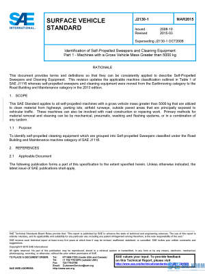 SAE J 2130/1 Series PDF