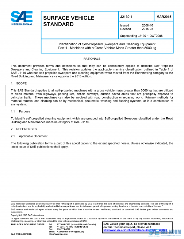 SAE J 2130/1 Series PDF