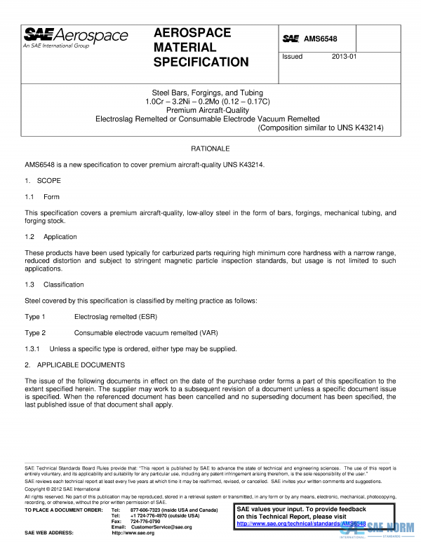 SAE AMS 6548 Series PDF