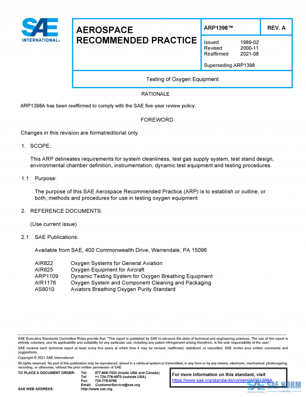 SAE ARP 1398 Series PDF