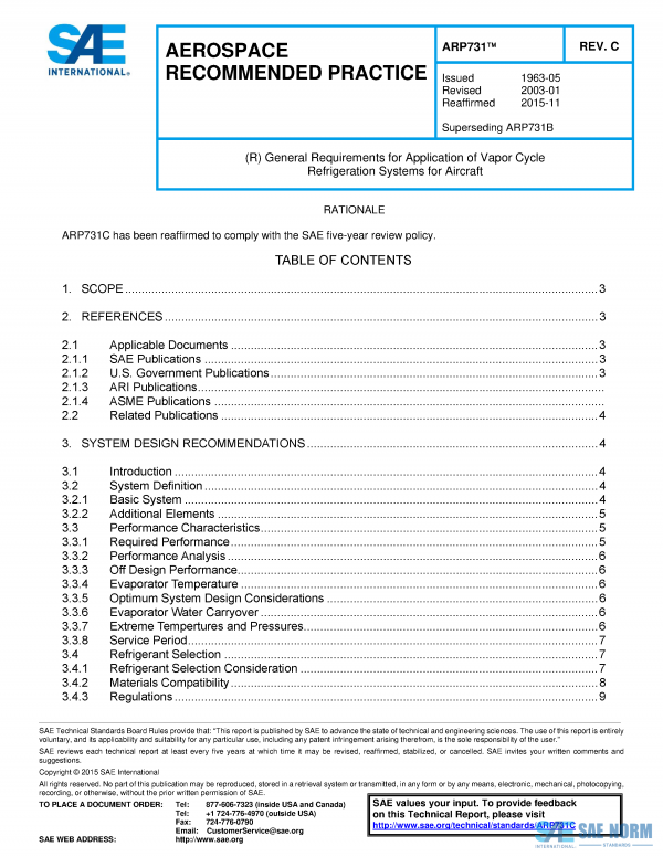 SAE ARP 731 Series PDF