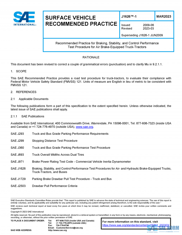 SAE J 1626/1 Series PDF