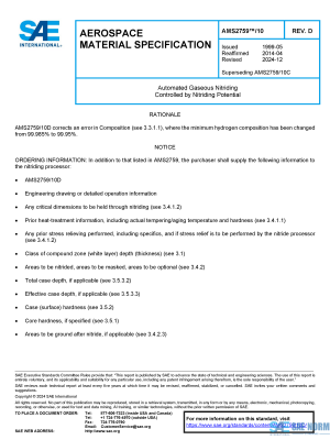 SAE AMS 2759/10 Series PDF