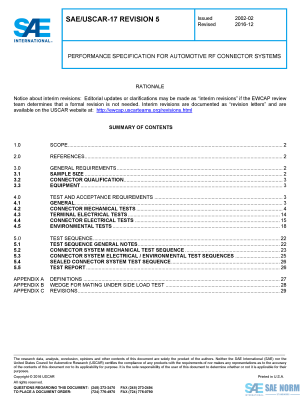 SAE USCAR 17 Series PDF